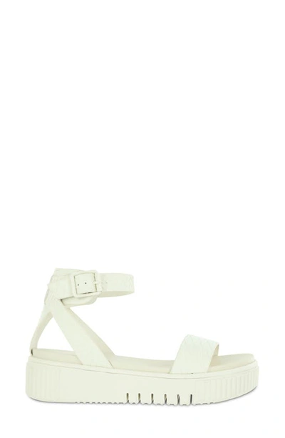 Shop Mia Lunna Platform Ankle Strap Sandal In Ivory