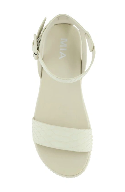 Shop Mia Lunna Platform Ankle Strap Sandal In Ivory