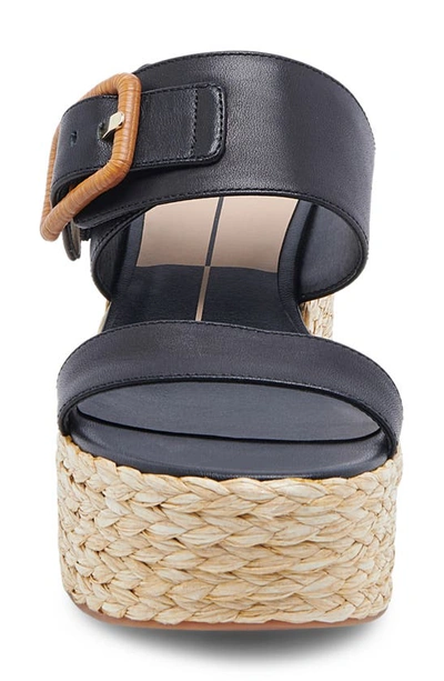 Shop Dolce Vita Thorin Platform Slide Sandal In Black Leather