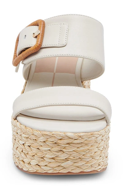 Shop Dolce Vita Thorin Platform Slide Sandal In Ivory Leather