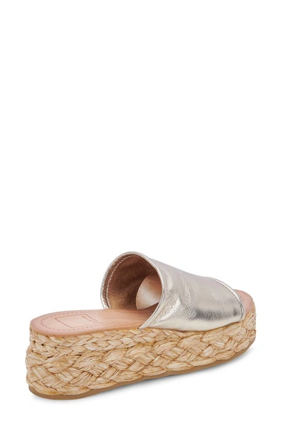 Shop Dolce Vita Pablos Platform Sandal In Light Gold Metallic Leather