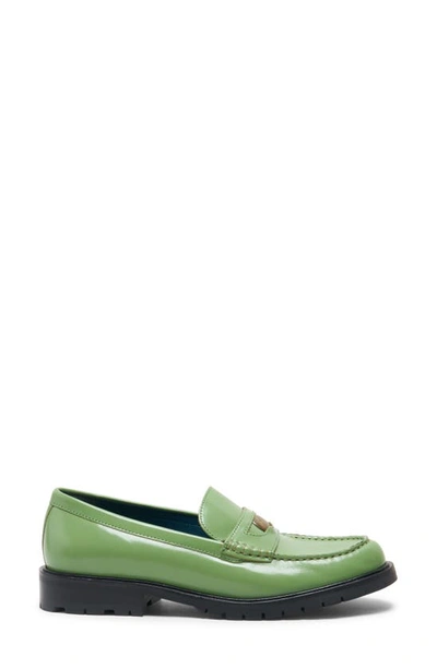 Shop Free People Liv Penny Loafer In Green Apple