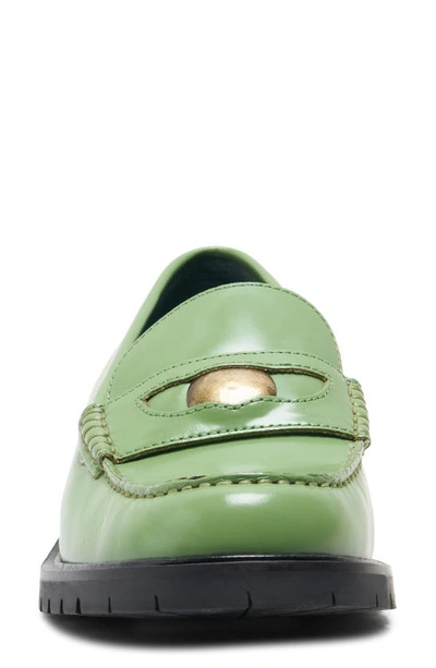 Shop Free People Liv Penny Loafer In Green Apple