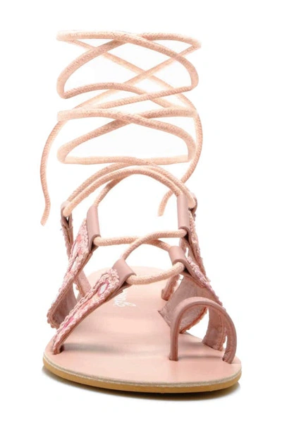 Shop Free People Mantra Mirror Ankle Wrap Sandal In Pink