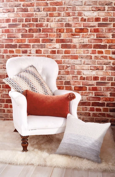 Peri Home Velvet Tassel Accent Pillow In Rust