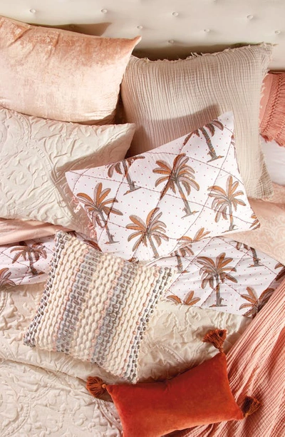 Peri Home Velvet Tassel Accent Pillow In Rust