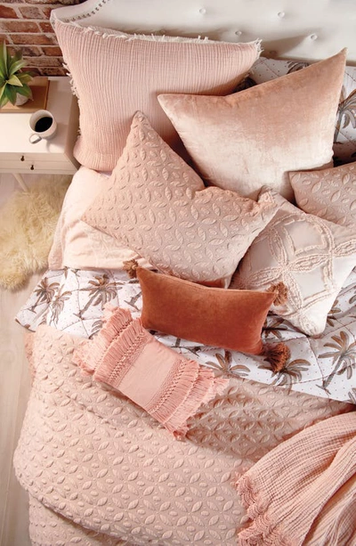 Shop Peri Home Velvet Tassel Accent Pillow In Rust