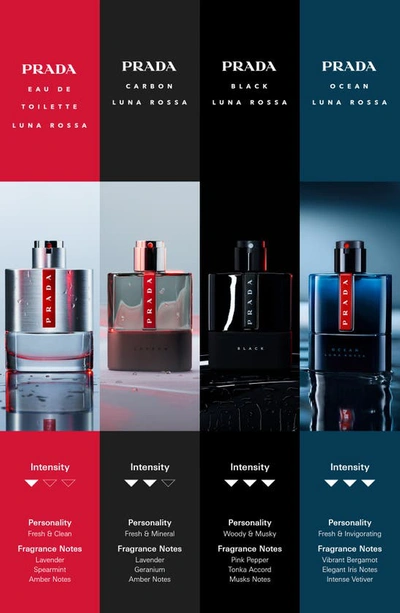 Prada Luna Rossa Carbon Eau De Toilette Spray, 3.4 oz In Black