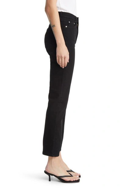 Shop & Other Stories Slim Fit Organic Cotton Blend Crop Jeans In Rinsed Black