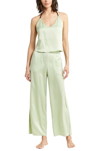 Shop Lunya Washable Mulberry Silk Pajamas In Ethereal Green