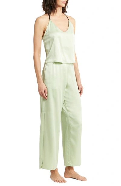 Shop Lunya Washable Mulberry Silk Pajamas In Ethereal Green