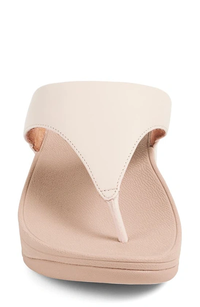 Shop Fitflop Lulu Flip Flop In Stone Beige