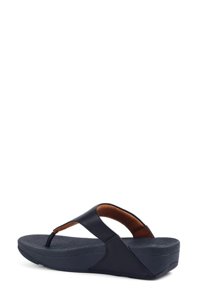 Shop Fitflop Lulu Flip Flop In Deepest Blue