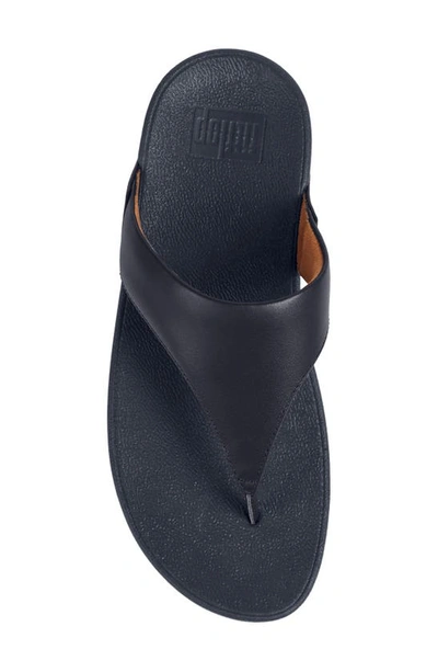 Fitflop Lulu Glitz Toe Post Sandal In Deepest Blue