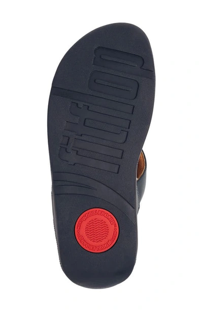Fitflop Lulu Glitz Toe Post Sandal In Deepest Blue