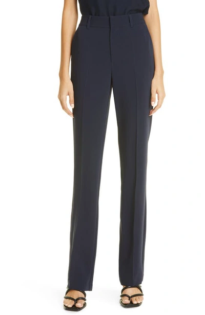 Shop Cinq À Sept Kerry Straight Leg Pants In Navy