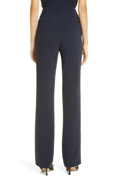 Shop Cinq À Sept Kerry Straight Leg Pants In Navy