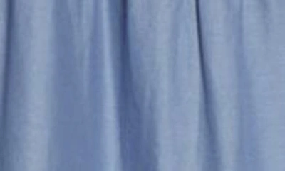 Shop Merlette Paradis Open Tier Cotton Dress In Slate Blue