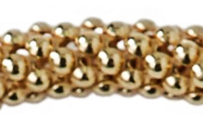 Shop Argento Vivo Sterling Silver Textured Bar Slider Bracelet In Gold