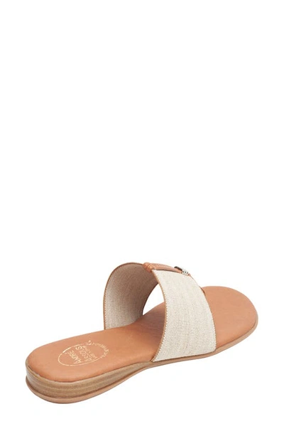 Shop Andre Assous André Assous Nice Featherweights™ Slide Sandal In Beige Linen