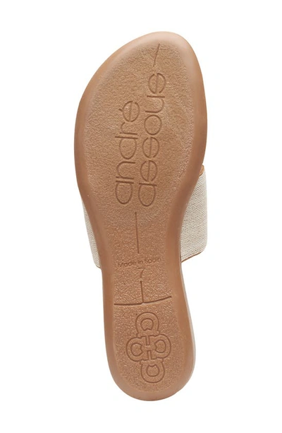 Shop Andre Assous Nice Featherweights™ Slide Sandal In Beige Linen