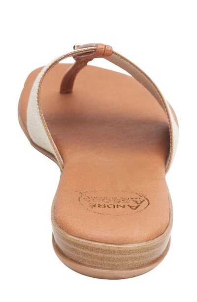 Shop Andre Assous André Assous Nice Featherweights™ Slide Sandal In Beige Linen