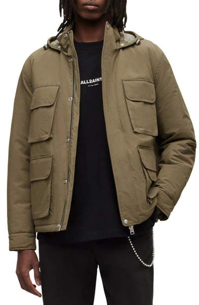 Shop Allsaints Maso Padded Jacket In Regiment Green