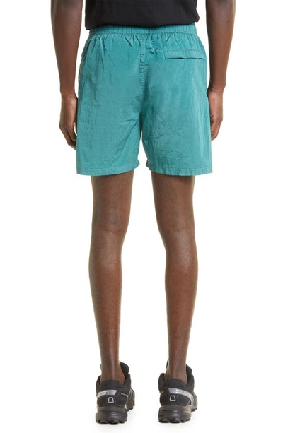 Shop Stone Island Nylon Shorts In Turquoise
