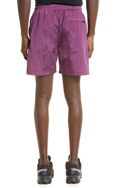 Shop Stone Island Nylon Shorts In Magenta