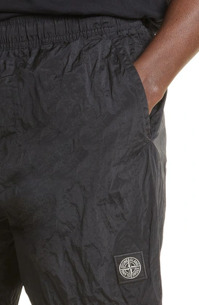 Shop Stone Island Nylon Shorts In Black