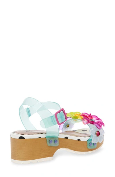 Shop Betsey Johnson Kids' Flryn Platform Sandal In Teal