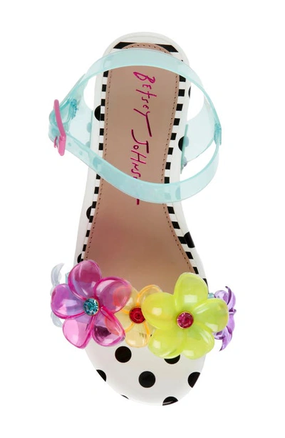 Shop Betsey Johnson Kids' Flryn Platform Sandal In Teal
