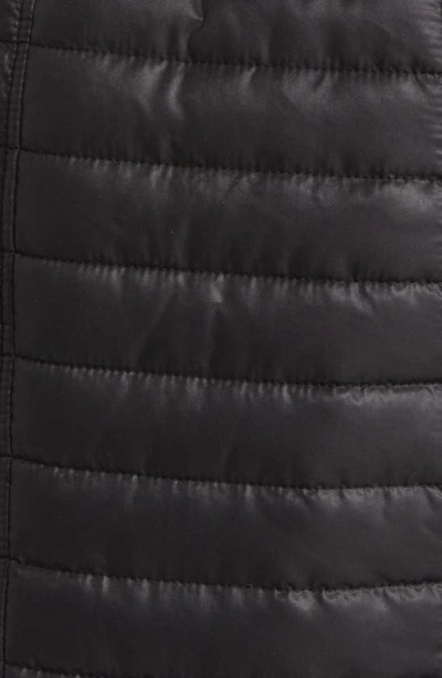 Via Spiga Water Resistant Quilted Trench Coat In Black