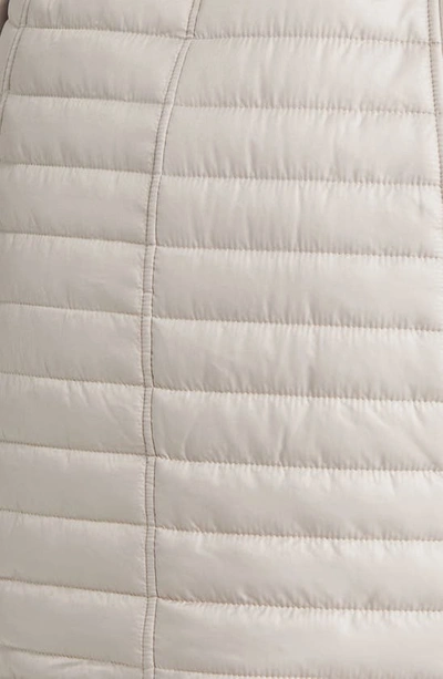 Via Spiga Water Resistant Quilted Trench Coat In Oyster