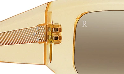 Shop Raen Ynez 54mm Mirrored Square Sunglasses In Champagne Crystal/ Mink