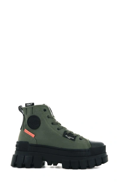 Shop Palladium Revolt Platform Sneaker In Olive Night