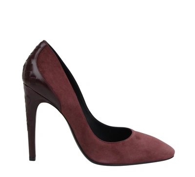 Shop Bottega Veneta Women's Suede Leather Luxe Heels In Red