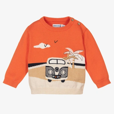 Shop Mayoral Boys Orange Campervan Sweater