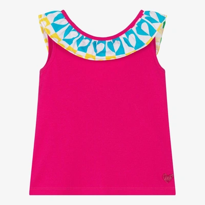 Shop Agatha Ruiz De La Prada Girls Fuchsia Pink Sleeveless T-shirt