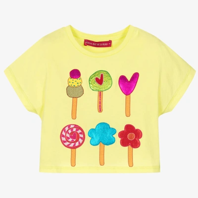 Shop Agatha Ruiz De La Prada Girls Green Cotton Ice Cream T-shirt