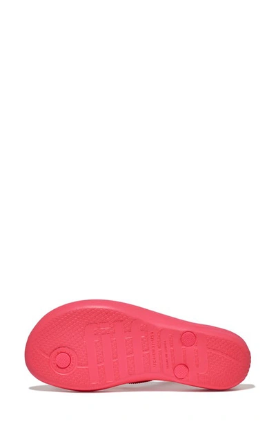 Shop Fitflop Iqushion™ Splash Crystal Flip Flop In Pop Pink