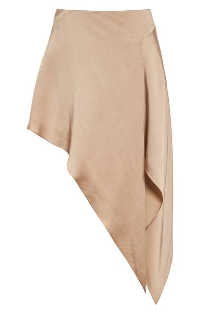 Shop Stella Mccartney Asymmetric Hem Skirt In Beige