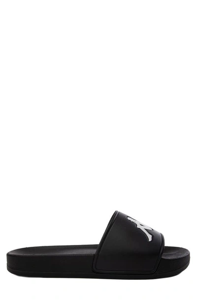 Shop Kappa Authentic Adam 2 Slide Sandal In Black-white