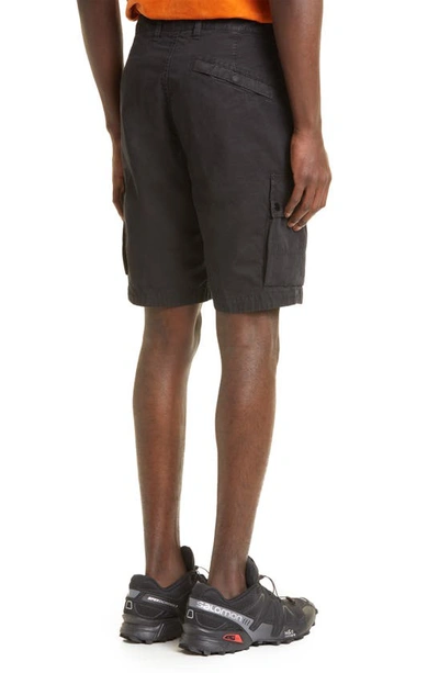 Stone Island Men Slim-fit Cargo Bermuda Shorts With Zip Pockets In Black