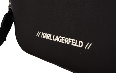 Shop Karl Lagerfeld Black Nylon Laptop Crossbody Men's Bag
