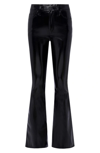 Shop Hudson Holly High Waist Flare Jeans In Black Patent