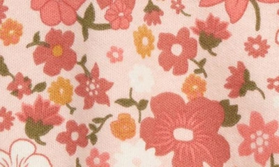 Shop Nordstrom Print Cotton Footie In Pink Glow Floral