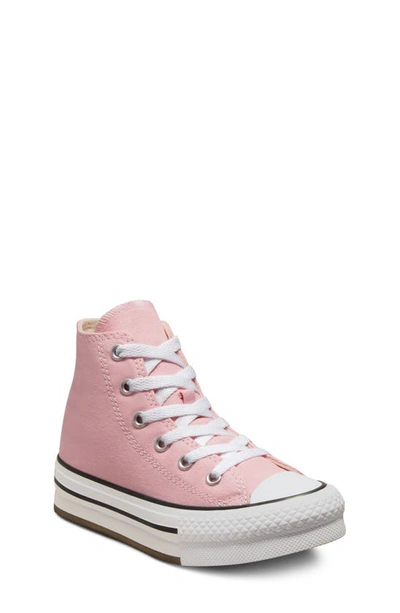 Shop Converse Kids' Chuck Taylor® All Star® Eva Lift High Top Platform Sneaker In Sunrise Pink/ White/ Black
