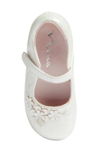 Shop Nina Elodee Mary Jane In White Shimmer