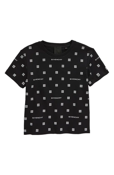 Shop Givenchy Kids' 4g Logo Print T-shirt In 09b-black